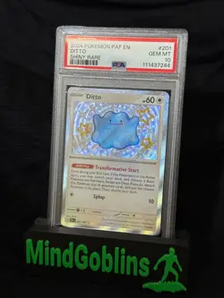 2024 Ditto Shiny Rare #201 PSA 10 Paldean Fates Pokemon English - Image 1