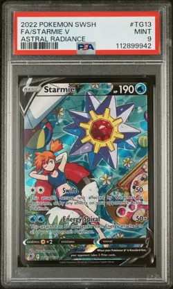 Pokemon Starmie V TG13/TG30 SWSH: Astral Radiance Trainer Gallery Holo PSA 9 MT - Image 1