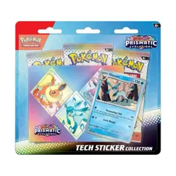 Pokemon Prismatic Evolution Tech Sticker Collection 3 Pack (Glaceon) New Sealed - Image 1