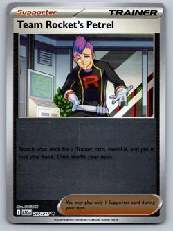 TEAM ROCKET'S PETREL 207/217 REVERSE HOLO UC POKEMON ASCENDED HEROES NM/M - Image 1