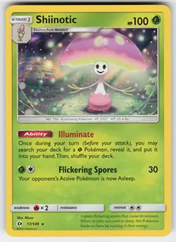Shiinotic 17/149 Holo Holo Rare SM Base Set Pokemon Near Mint - Image 1