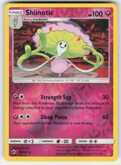 Shiinotic 98/147 Rare Burning Shadows Pokemon Reverse Holo Lightly Played - Image 1