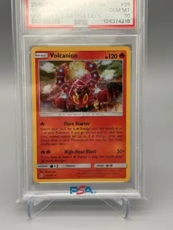 POKEMON UNBROKEN BONDS VOLCANION-HOLO UNB-LEAGUE BATTLE DECK Holo Bleed Psa 10 - Image 1