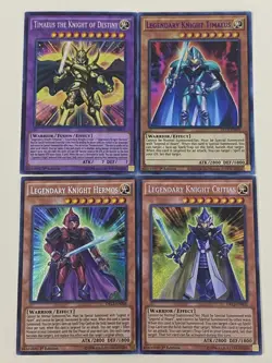 Yugioh Timaeus the Knight of Destiny Set Critias Hermos - NM Purple - Free Holo - Image 1
