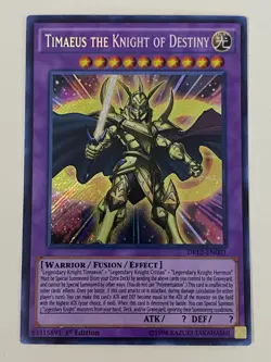 Yugioh Timaeus the Knight of Destiny Set Critias Hermos - NM Purple - Free Holo - Image 2