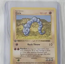 Onix 1st Edition Shadowless E/NM Rock Type POKEMON Historical Powerful - Image 1