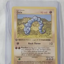 Onix 1st Edition Shadowless E/NM Rock Type POKEMON Historical Powerful - Image 2