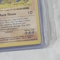 Onix 1st Edition Shadowless E/NM Rock Type POKEMON Historical Powerful - Image 4