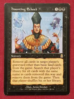 Magic The Gathering ODYSSEY HAUNTING ECHOES black card MTG - Image 1