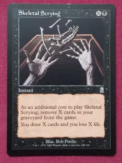 Magic The Gathering ODYSSEY SKELETAL SCRYING black card MTG - Image 1
