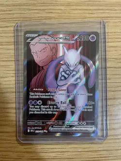 Pokemon TCG Team Rockets Mewtwo EX 213/182 Full Art Destined Rivals English - Image 1