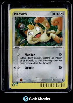 2003 POKEMON NINTENDO BLACK STAR PROMOS #013 MEOWTH HOLO - Image 1