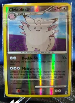 Pokemon TCG Clefable Diamond & Pearl 22/130 Reverse Holo Rare EX+ / NM- - Image 1