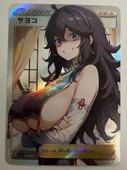 Hex Maniac Full Art Pokemon Sexy Qipao Anime Waifu ACG DIY Trainer Art card - Image 1
