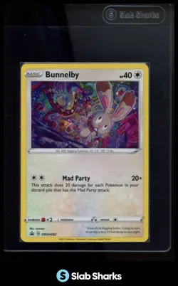 2021 POKEMON SWORD & SHIELD BLACK STAR PROMOS #SWSH082 BUNNELBY COSMIC HOLO RARE - Image 1