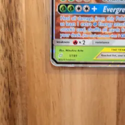 Pokemon TCG Celebi & Venusaur GX TAG TEAM 1/181 Team Up Ultra Rare Holo - Image 5