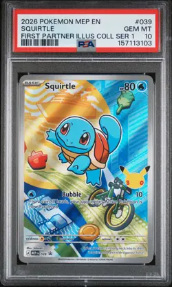 Charmander 038 + Squirtle 039 + Bulbasaur 037 - Pokemon First Partner PSA 10 - Image 5