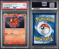 Pokemon Card Charmander 047 Black Star Promo Pokemon 151 Poster Collection PSA 9 - Image 3