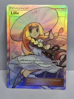 Pokemon TCG Lillie 147/149 SM Base Set Holo Full Art Ultra Rare English 2017 - Image 1