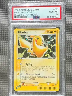2003 Pokemon Black Star Pikachu Promo Holo PSA 10 Swirl New Cert - Image 2