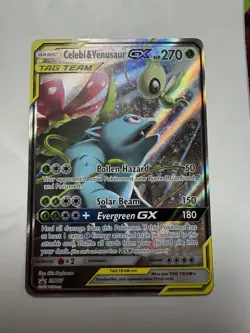 Pokemon TCG Celebi & Venusaur GX SM167 Sun & Moon Promo Tag Team - Image 3