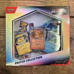 Pokemon TCG Scarlet & Violet Prismatic Evolutions Poster Collection Box Sealed - Image 1