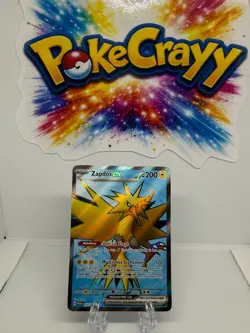 Zapdos ex 192/165 Sv: Scarlet & Violet 151 Holo Pokemon Full Art NM TCG - Image 1