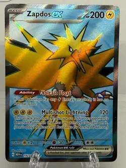 Zapdos ex 192/165 Sv: Scarlet & Violet 151 Holo Pokemon Full Art NM TCG - Image 2
