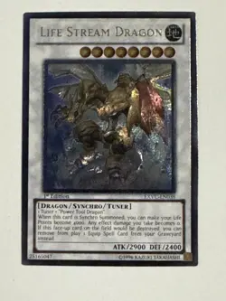Yu-Gi-Oh 1st Edition Life Stream Dragon EXVC-EN038 Ultimate Rare - Image 1