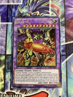 Eldlich the Mad Golden Lord BLVO-EN040 Secret Rare Blazing Vortex 1st Edition - Image 1