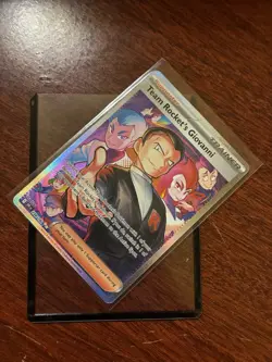 Pokemon Team Rocket's Giovanni Full Art Holo Trainer Card 238/182 Sv10 English - Image 1
