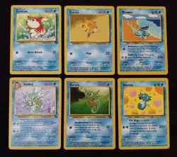 Lot Of 6 Vintage Pokemon Cards Water Type 1999+ VLP Regular Horsea Seadra Wooper - Image 1