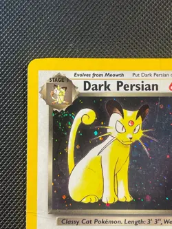 Pokemon Card - Dark Persian WOTC Black Star Promo 17 Holo MP SWIRL - Image 2