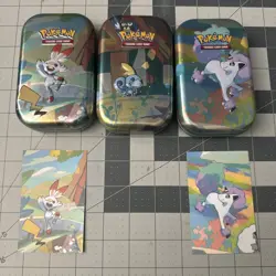 Pokemon Galar Pals Mini Tins - Complete Set of 3 - Empty Tins - Image 1