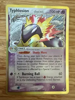 Pokemon TCG Typhlosion (Delta Species) 12/101 Dragon Frontiers Holo 2006 LP - Image 1