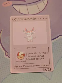 Pokescam Pokemon Fanart Card Lovescammer (Sylveon) - Image 1