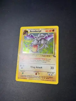 Pokemon TCG: 1999 Fossil Aerodactyl Holo Unlimited 1/62 LP Base Fossil Set - Image 2