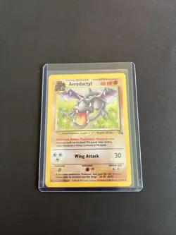 Pokemon TCG: 1999 Fossil Aerodactyl Holo Unlimited 1/62 LP Base Fossil Set - Image 5