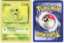 Caterpie 45/102 Common Base Set Unlimited Pokemon Lightly Played - Image 1