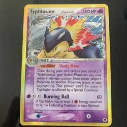 Pokemon TCG Typhlosion (Delta Species) EX Dragon Frontiers 12/101 Holo Rare MP - Image 1