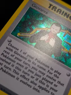 Giovanni 18/132 Gym Challenge Pokemon NM Unlimited Holo SWIRL - Image 3