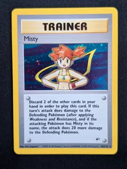 Misty 18/132 Gym Heroes Pokemon NM Unlimited Holo - Image 1