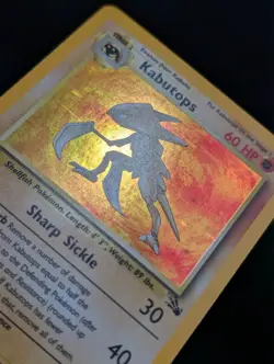 Kabutops 9/62 Fossil Pokemon NM Unlimited Holo - Image 2