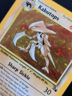 Kabutops 9/62 Fossil Pokemon NM Unlimited Holo - Image 3