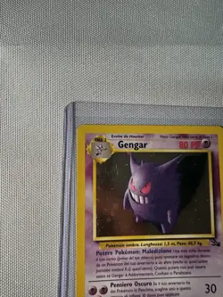 Pokemon Gengar Fossil Holo Rare 5/62 Unlimited Italian 1999 Stage 2 Card - Image 3