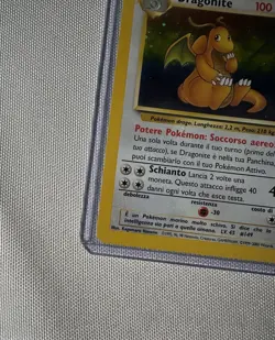 Dragonite 4/62 Fossil Holo Rare Pokemon Card Italian + Swirl LP - Image 4
