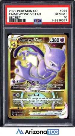 Pokemon 2022 Mewtwo VSTAR 086/078 Full Art SR Pokemon GO GEM MINT PSA 10 - Image 1