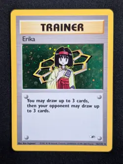 Erika 16/132 Gym Heroes Pokemon NM Unlimited Holo - Image 1