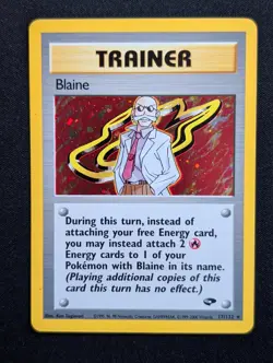 Blaine 17/132 Gym Challenge Pokemon NM Unlimited Holo - Image 1