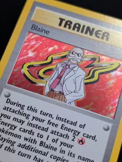 Blaine 17/132 Gym Challenge Pokemon NM Unlimited Holo - Image 3